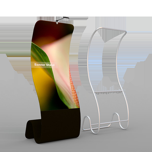 Reusable Trade Show Banner Stand Single Double Sided Fabric Printing EZ Tube
