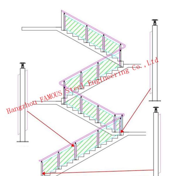 Clear Tempered Glass Railing Stair Handrail Guardrail Easy Installation