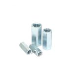 SAE Grade2/5 1/2" 3/4" Blue White Zinc Plated Steel Extra Long Hex Nuts Imperial