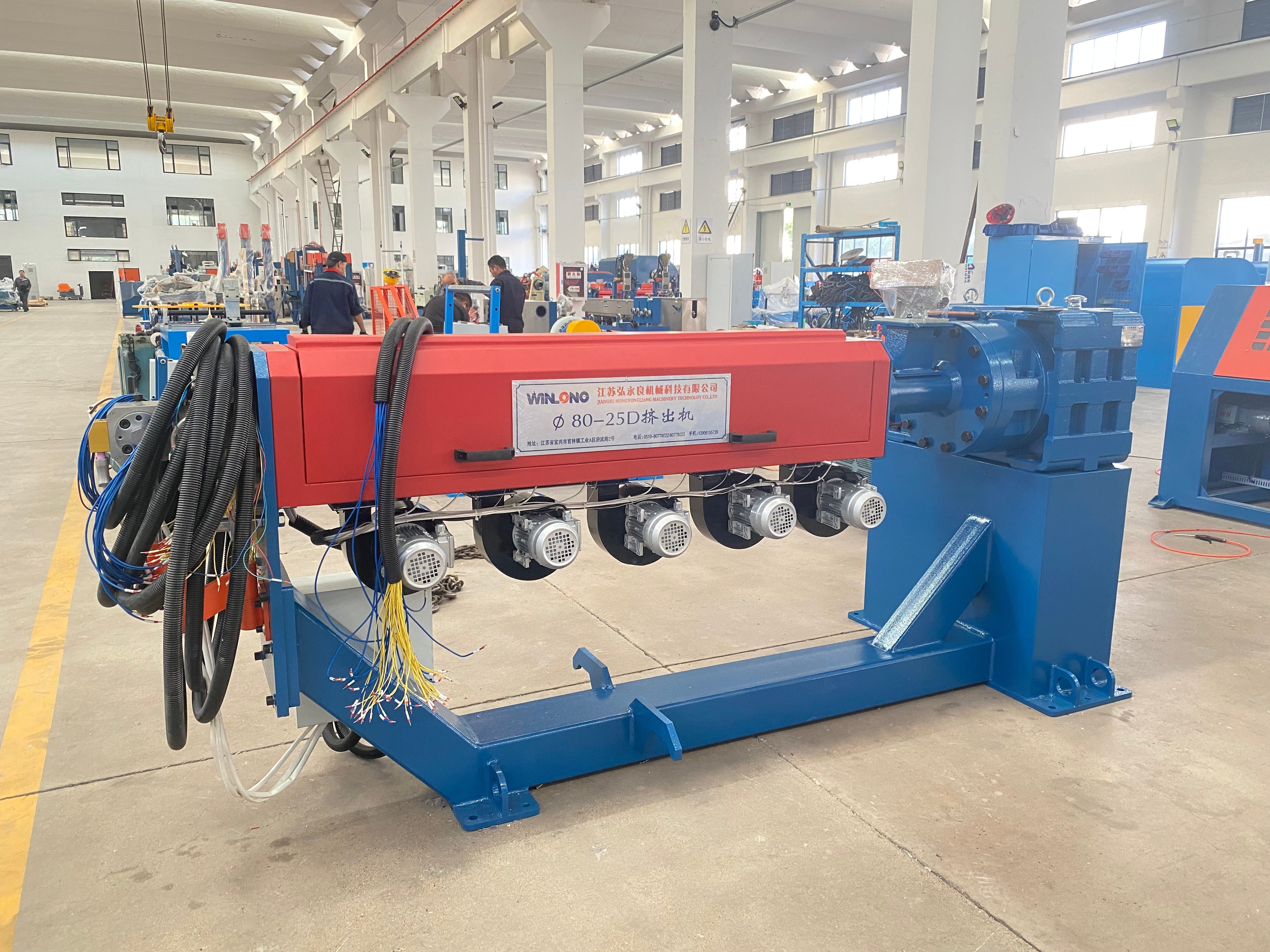 PVC, XLPE, LSZH cable extrusion line for low and medium-voltage wires and cables 80mm screw