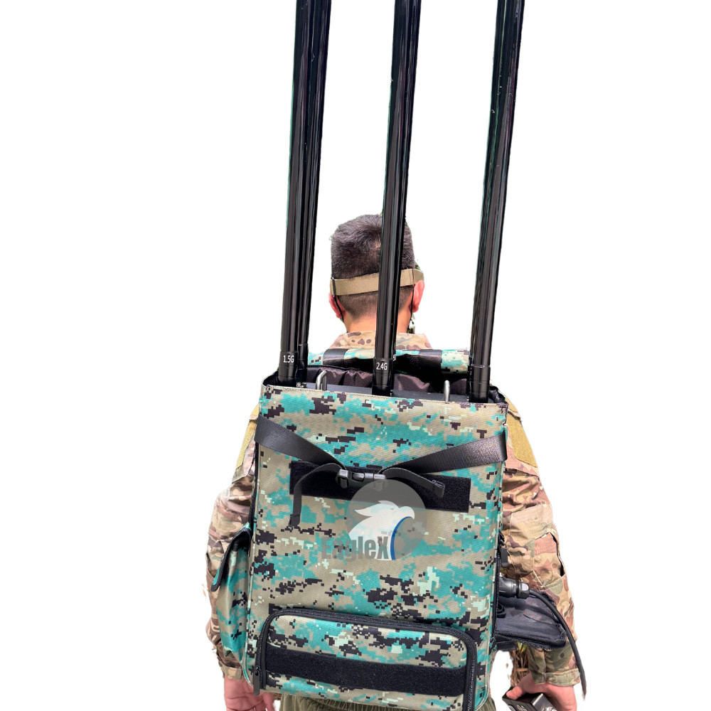 Customizable Interference Frequency Backpack Jammer Omnidirectional 360 Degree