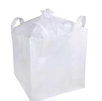 1000kg Loading Weight Jumbo Bag with Cross Corner Loop and Top White Skirt