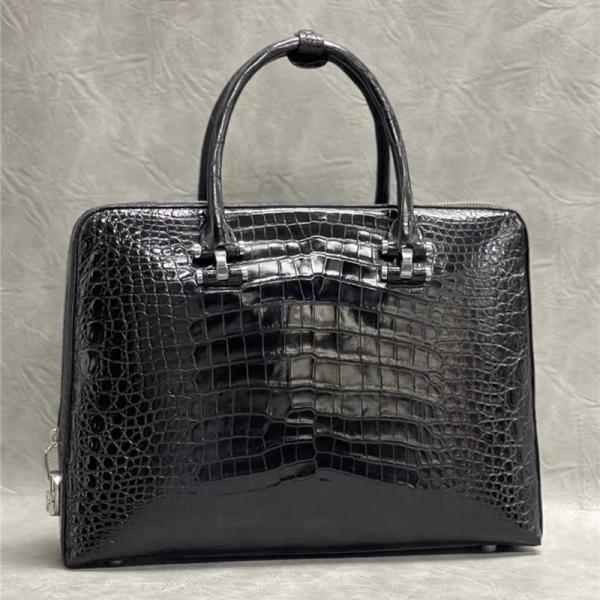 Exotic Real True Alligator Belly Skin Office Men's Briefcase Bag Authentic