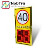 Red Green Display Digital Speed Limit Signs with 200 Meters Radar Detection