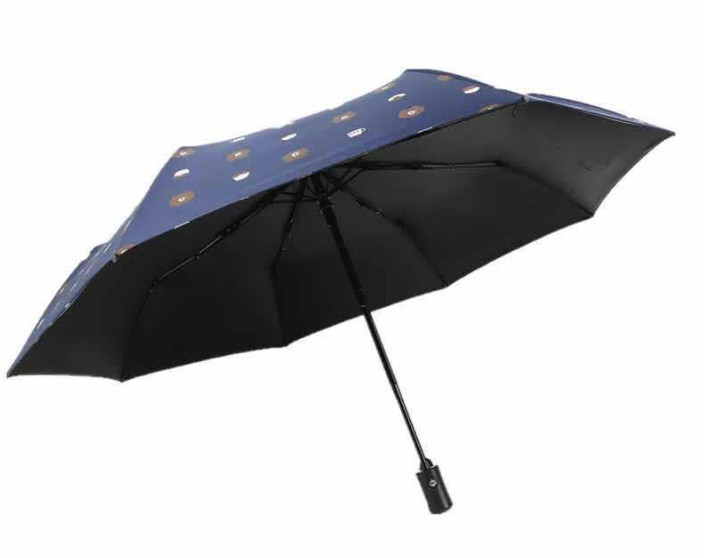 AZO Free Full Automatic Bear Cartoon Folding Umbrella Fiberglass Ribs