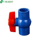 Deep Blue Red Handle Building Materials Flexible Ball Valve for Water Supply
