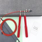 300CM Aluminum Speed Fitness Jump Ropes Blue Adjustable Stainless Steel Wire ODM