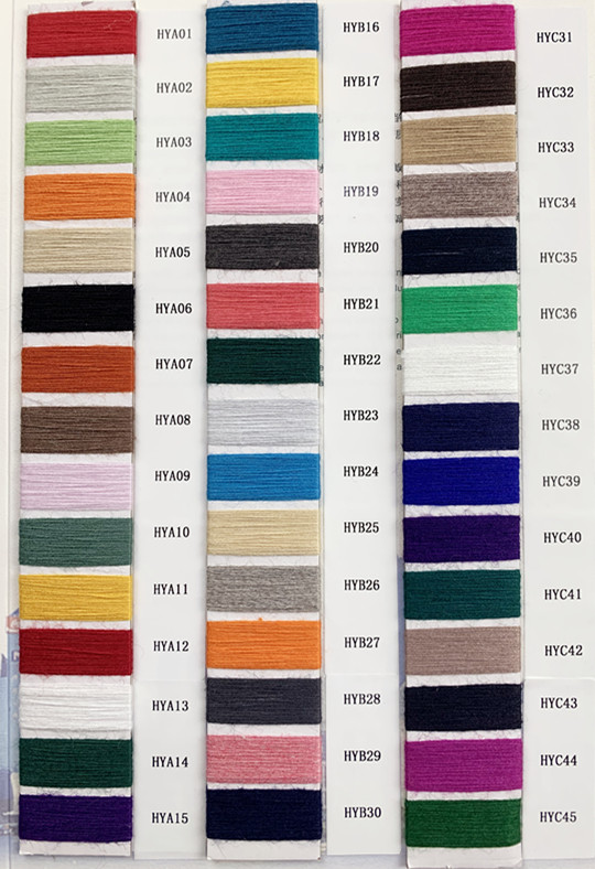 200 colors Stock avliable 28S/2 or 2/48NM angora like 50% viscose 29% PBT 21% nylon knitting core spun yarn