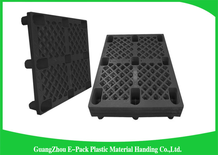 Anti - Slip Industrial HDPE Nestable Plastic Pallets With Durable Solid Deck