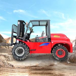 Wholesale 4.5t Off Road Forklift Tires 4 Wheels Off-Road Rough Terrain Forklifts from china suppliers