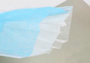 Wholesale Blue 3 Ply Disposable Face Mask , Disposable Mouth Mask With Nose Clip from china suppliers