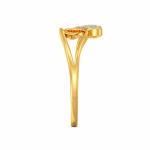 Joyalukkas 9K Yellow Gold Ring , Girls Heart Diamond Engagement Ring