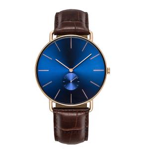 Wholesale Luxury Crocodile Leather Wrist Watch , Blue Face Watches With Leather Bands from china suppliers