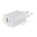 20W Electronic Accessories PD Dual Port Fast Charger With EU Plug For Phones
