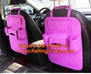 Wholesale Customized Felt Car organizer, Large Capacity Grey Felt Car Organizer , New Promotion Car Accessories Seat Back Storage from china suppliers