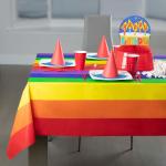 PEVA 54*108'' Disposable Plastic Tablecloths Oilproof Waterproof