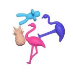 Animal Pattern Shape Silicone Wine Glass Charms Eco Friendly Customized Logo