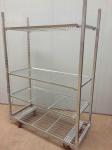 Steel Wheeled Garden Plant Pot Trolley , 500kgs H1900mm Flower Pot Shelf