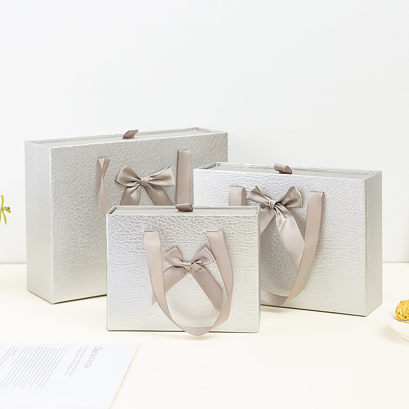 Custom Colorful Recyclable Shopping Drawer Paper Gift Box With Handle For Business