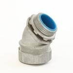 Liquid Tight Flexible Conduit Adaptor 45 Degree Blue Insulated 1/2" - 4"