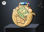 Personalised Custom Hockey Medals / 3D Relief Sport Medailles Copper Plating