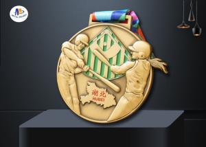 Wholesale Personalised Custom Hockey Medals / 3D Relief Sport Medailles Copper Plating from china suppliers