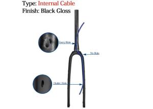 Wholesale Hidden Cable Full Carbon Fiber Fat Bike Fork Road Bike Gravel Fork 700C from china suppliers