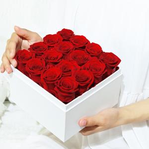 Wholesale Customized Square Gift Boxes Preserved Roses In Box With Acrylic Cover from china suppliers