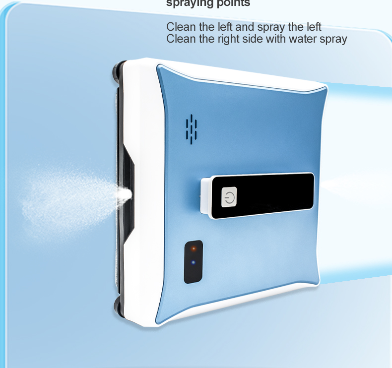 72W Household Dual Ultrasonic Spray Glass Window Cleaner Robot Automatic Electric