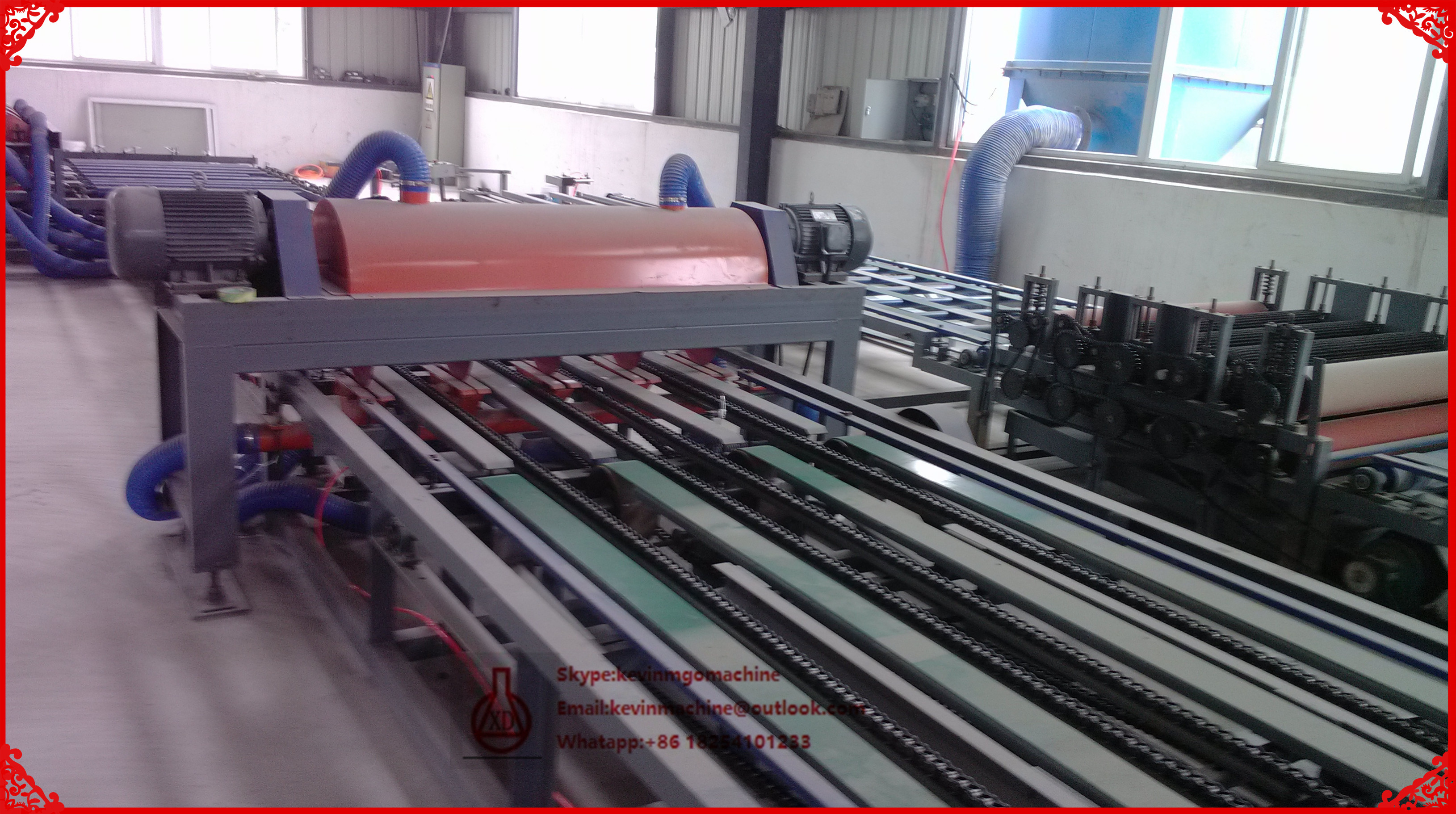 Flow on Fiber Cement Board Production Line with Steel Texture Material