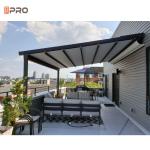 Large Retractable Customized Sunshade Pergola Commercial Outdoor Solar Roof