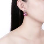 0.98x0.55in Sterling Silver Heart Earrings