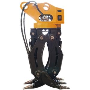 Wholesale customizable Double cylinder 360 rotary hydraulic grapple telescopic arm clamp wood grab bucket for excavator from china suppliers