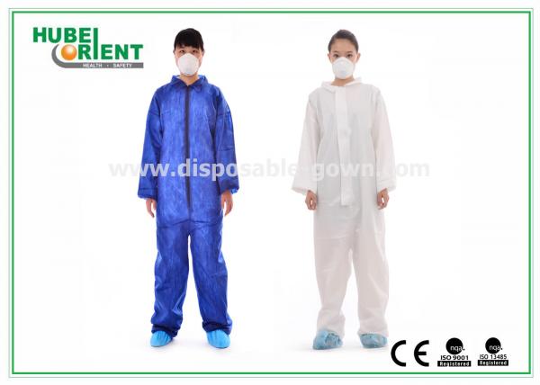 Quality Protective Safety Blue Disposable Coveralls for Men And Eco-Friendly Durable Use for sale