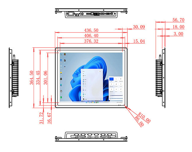 19-Inch Precision Windows Display for Access Control and Medical Applications
