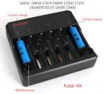 Universal IMR 18650 Battery Charger , 0.5A 1A 2A 4A PK Efest 6 Bay Charger