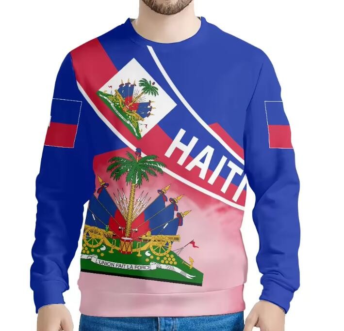 Print On Demand Men'S Top Custom Crew Neck Sweatshirts Casual Anti Pilling