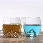 Luxury Whiskey Tasting Glasses , Unique Everest Crystal Glass Tumbler Set