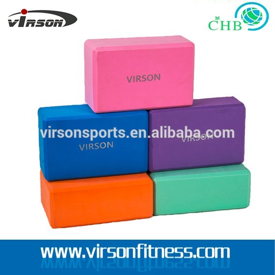 Virson oem custom logo print eva foam yoga block