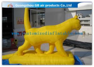 Wholesale Waterproof Yellow Cat Inflatable Cartoon Characters / Large Inflatable Animals For Amusement Park from china suppliers