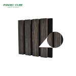 Wood Veneer Acoustic Slat Wall Panel Lightweight With Polyester Fiber Base