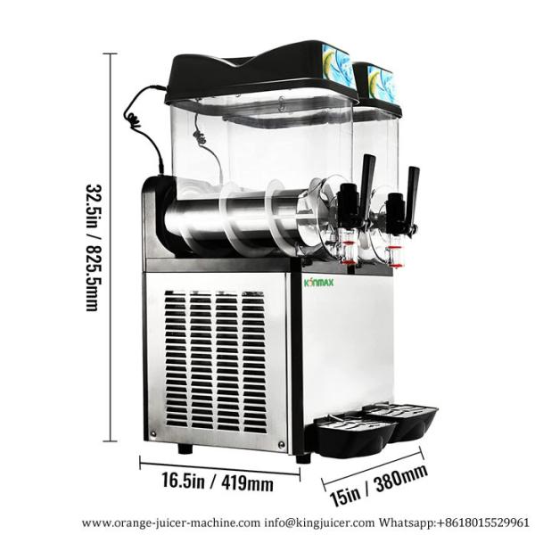 Electric Margarita Slush Machine Automatic 2 Tanks Ice Tea Juice Making Device