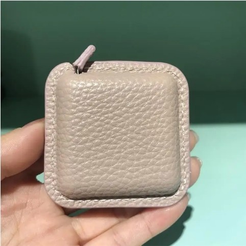 Wholesale Sewing Tape Leather Custom Square Mini PU Leather Tape Measure Portable Cute Retractable Tapeline