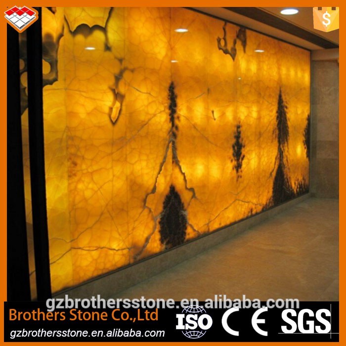 Beautiful Transparent Orange Onyx Stone Slab For Residential Construction