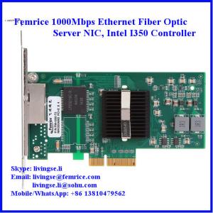 Wholesale 10/100/1000Mbps 2 Ports RJ-45 Connector Gigabit Ethernet Server NIC, Intel I350 Chipset from china suppliers