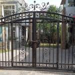 Powder Coated Morden Iron Gate Rodent Proof , OEM Cast Iron Garden Gate