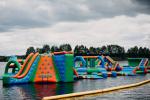 Large Commercial Inflatable Water Splash Park / Floating Water Playground
