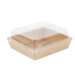 250gsm Cardboard Food Boxes With Clear Lids Eco Friendly Gravure printing
