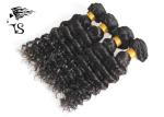 4 Bundles Indian Remy Human Hair Deep Wave , Indian Curly Hair Extensions