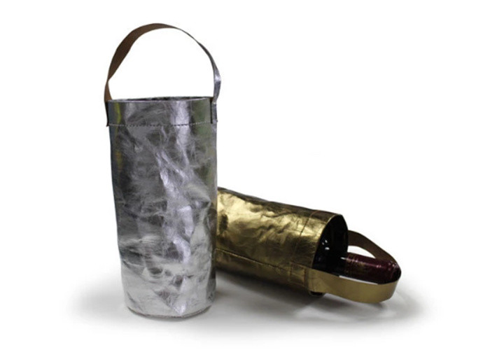 Portable Single Wine Bottle Carrier Bags With Carrying Handle Recycled Biodegradable